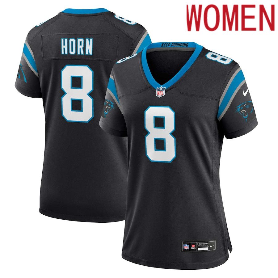 Women Carolina Panthers #8 Jaycee Horn Nike Black Player NFL Jersey